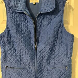 Talbots Navy Quilted Vest